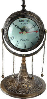 Vintage Royal Antique Brass Table Decorative Clock Decor Anitque
