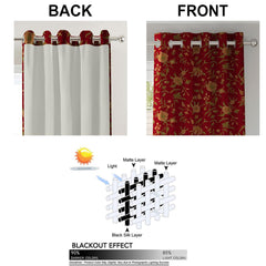 KASHMIRI MAROON BLACKOUT CURTAIN