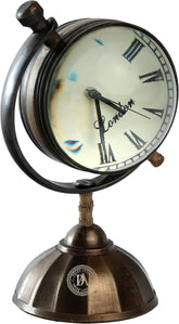 Vintage Brass Table Decorative Clock Decor Anitque