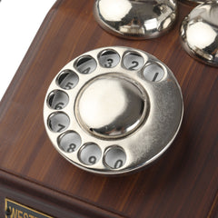 Collectible Brass and Wood Decorative Telephone - Rotary Decor Anitque