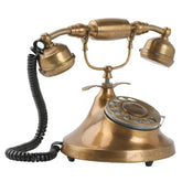 Ornamental Antique Telephone - Brass and Wood Handmade Design Decor Anitque