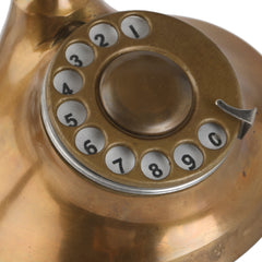 Ornamental Antique Telephone - Brass and Wood Handmade Design Decor Anitque