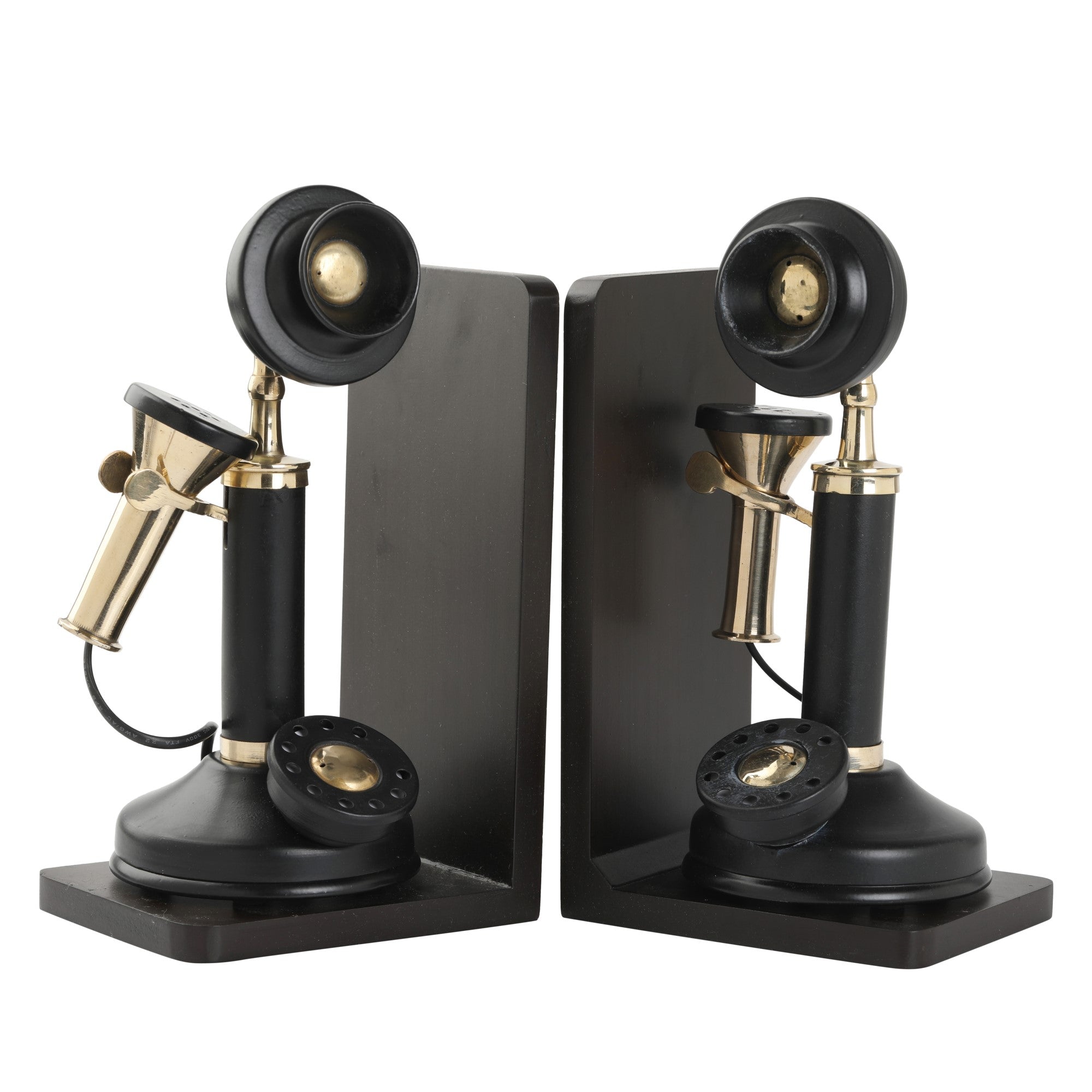 Table Decorative Book Ends Black Miniature Telephone Decor Anitque