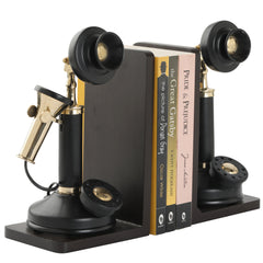 Table Decorative Book Ends Black Miniature Telephone Decor Anitque
