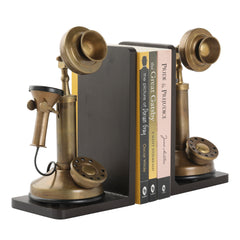 Table Decorative Book Ends Antique Finish Miniature Telephone Decor Anitque