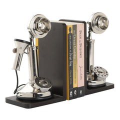 Table Decorative Book Ends Nickel Miniature Telephone Decor Anitque