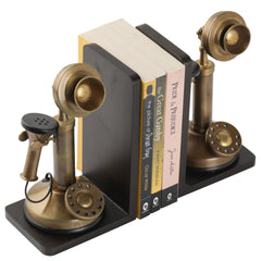 Table Decorative Book Ends Antique Finish Miniature Telephone Decor Anitque