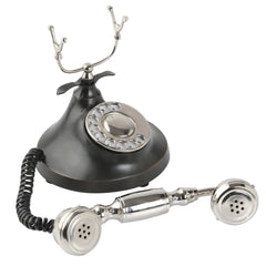 Brass Handcrafted Decorative Telephone - Royal - Chrome Finish Decor Anitque