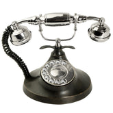 Brass Handcrafted Decorative Telephone - Royal - Chrome Finish Decor Anitque