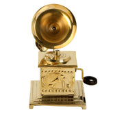 Gramophone Showpiece - Handcrafted Retro Style Classic Vintage -Brass Finish Decor Anitque