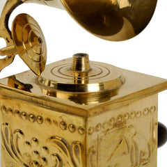Gramophone Showpiece - Handcrafted Retro Style Classic Vintage -Brass Finish Decor Anitque