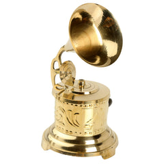 Gramophone Showpiece - Handcrafted Retro Style Classic Vintage -Shinny Brass Decor Anitque