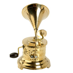 Gramophone Showpiece - Handcrafted Retro Style Classic Vintage -Shinny Brass Decor Anitque