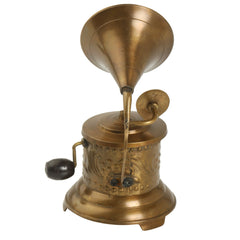 Gramophone Showpiece - Handcrafted Retro Style Classic Vintage - Antique Brass Decor Anitque