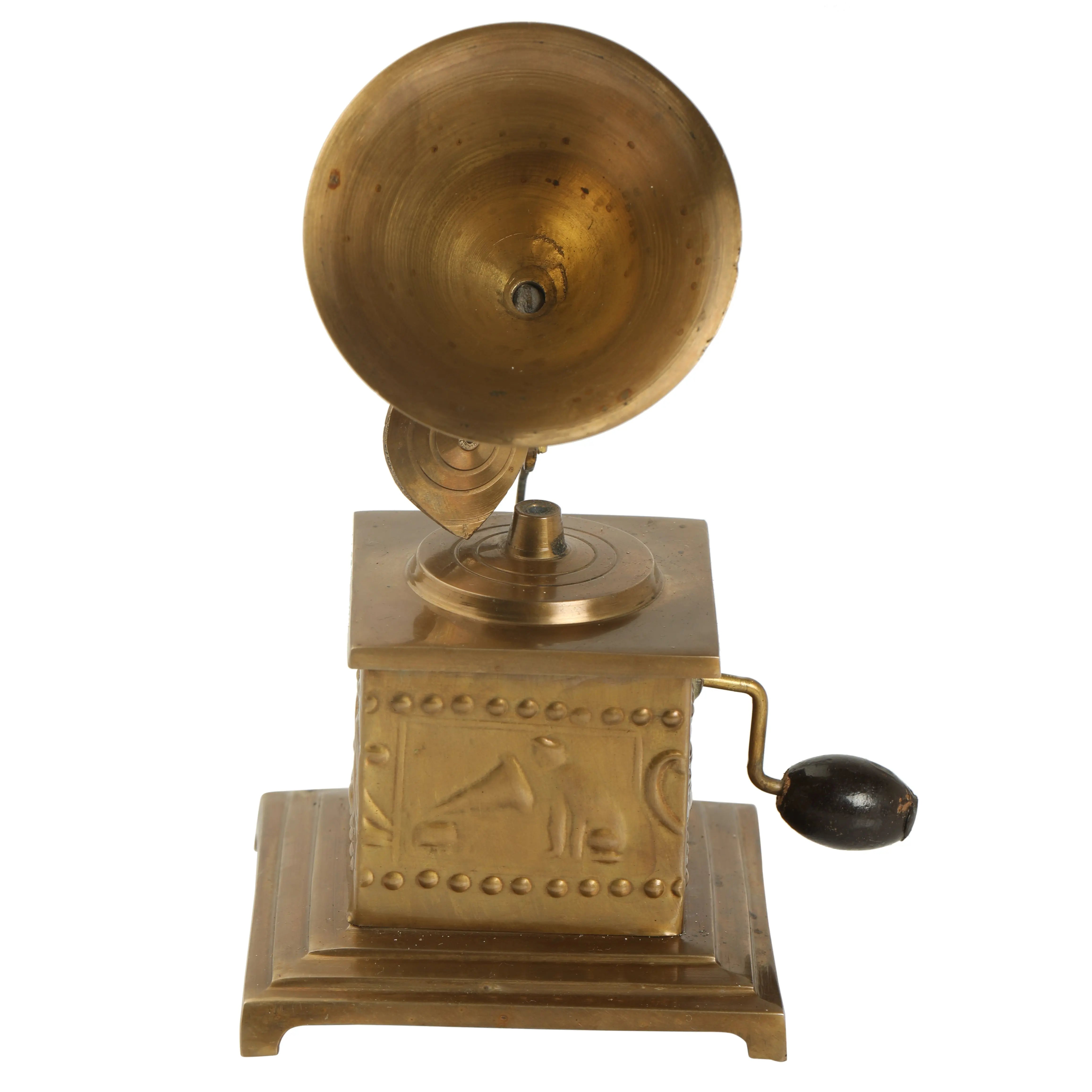 Gramophone Showpiece - Handcrafted Retro Style Classic Vintage - Brass Antique Decor Anitque