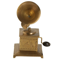 Gramophone Showpiece - Handcrafted Retro Style Classic Vintage - Brass Antique Decor Anitque