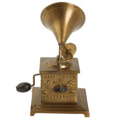 Gramophone Showpiece - Handcrafted Retro Style Classic Vintage - Brass Antique Decor Anitque