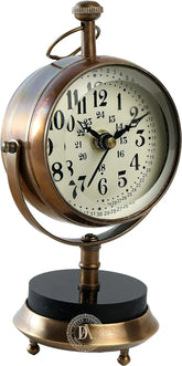 Vintage Brass Antique Table Decorative Clock Decor Anitque