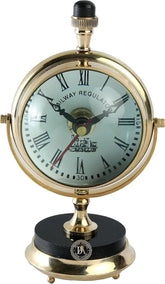 Vintage Brass Table Decorative Roman Clock Decor Anitque