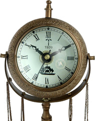 Brass Table Decorative Heavy Clock Decor Anitque