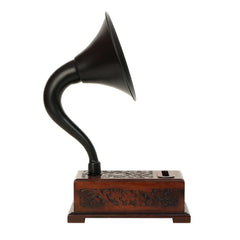 Gramophone Speaker - Black Finish Decor Anitque
