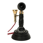 Home Decorative Shinny Brass Finish Table Top Telephone Unique Masterpiece Decor Anitque
