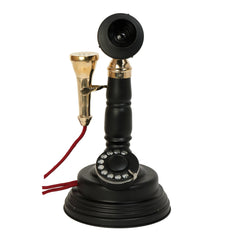 Home Decorative Shinny Brass Finish Table Top Telephone Unique Masterpiece Decor Anitque