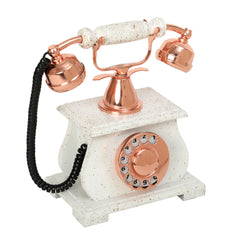 Artisan-Made Decorative Telephone - Brass and Wood Vintage Replica - SHOWPIECE ONLY