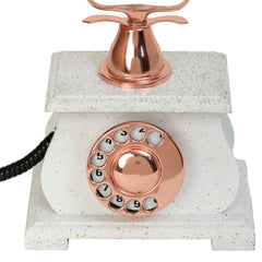 Artisan-Made Decorative Telephone - Brass and Wood Vintage Replica - SHOWPIECE ONLY