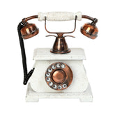 Vintage Handmade Brass and Wood Antique Telephone Royal Model Decor Anitque