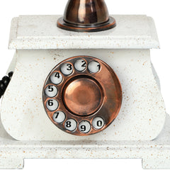 Vintage Handmade Brass and Wood Antique Telephone Royal Model Decor Anitque