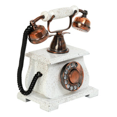 Vintage Handmade Brass and Wood Antique Telephone Royal Model Decor Anitque