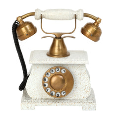 Collectible Brass and Wood Vintage Style Telephone Replica - SHOWPIECE ONLY Decor Anitque