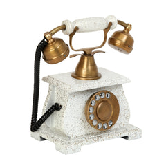 Collectible Brass and Wood Vintage Style Telephone Replica - SHOWPIECE ONLY Decor Anitque