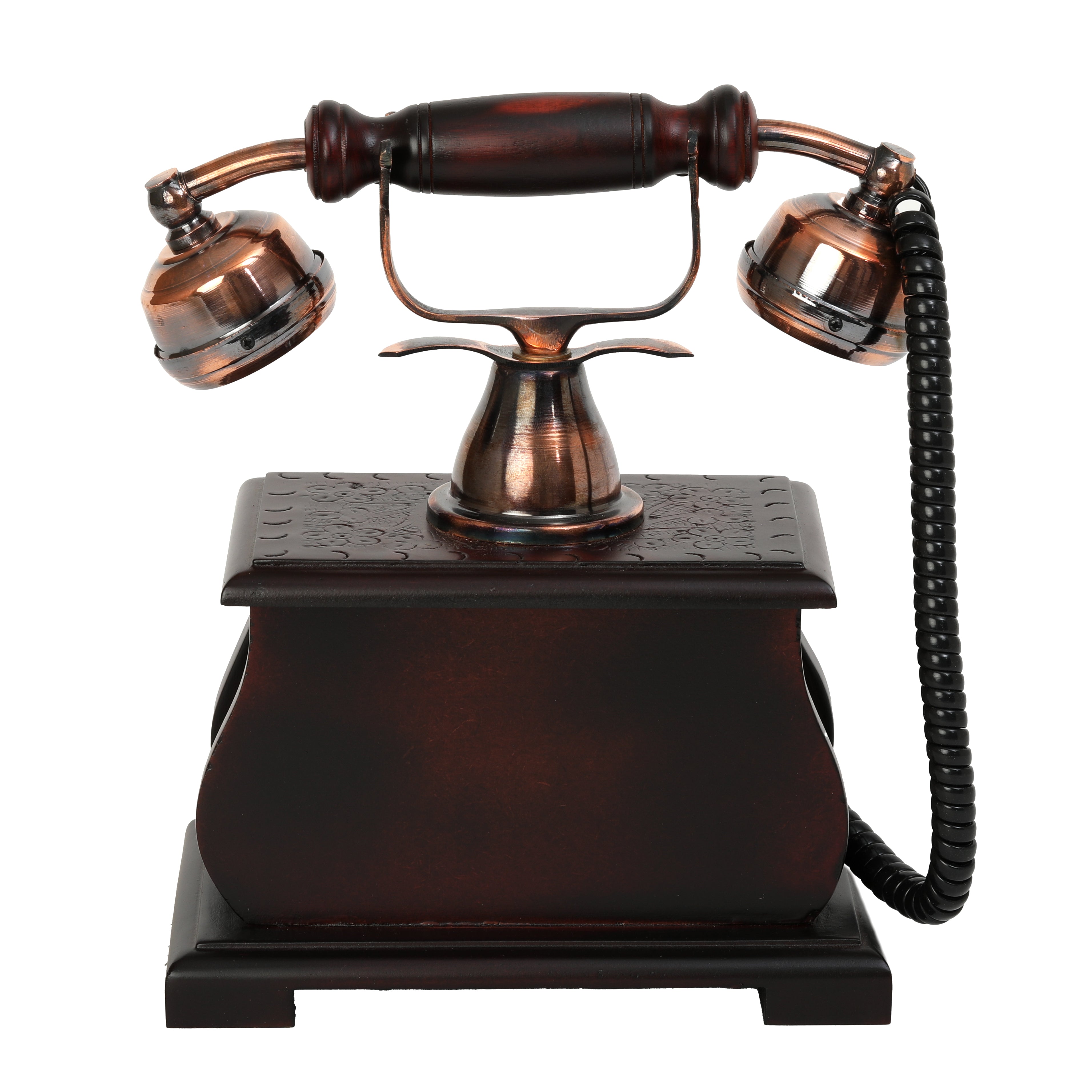 Home Decorative Designer Table Decor Telephone Rotary Dial Black - SHOWPIECE ONLY