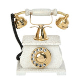 Decorative Royal Rotary Dial Antique Telephone - Handcrafted Brass and Wood - SHOWPIECE ONLY Decor Anitque