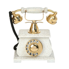 Decorative Royal Rotary Dial Antique Telephone - Handcrafted Brass and Wood - SHOWPIECE ONLY Decor Anitque
