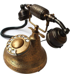 Antique telephone With Rotary Dial Working