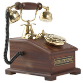 Brown wooden telephone showpiece landline halloween gifts for friends and women