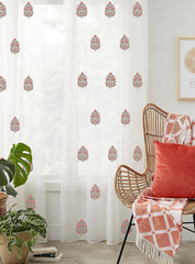 FALAKNUMA LINEN SHEER CURTAIN Decor Antique