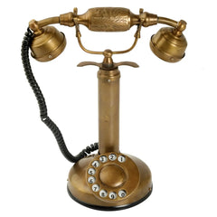 Rotary Dial Telephone Brass antique