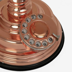 Home Decorative Copper Finish Table Top Telephone Authentic Retro Decor Anitque