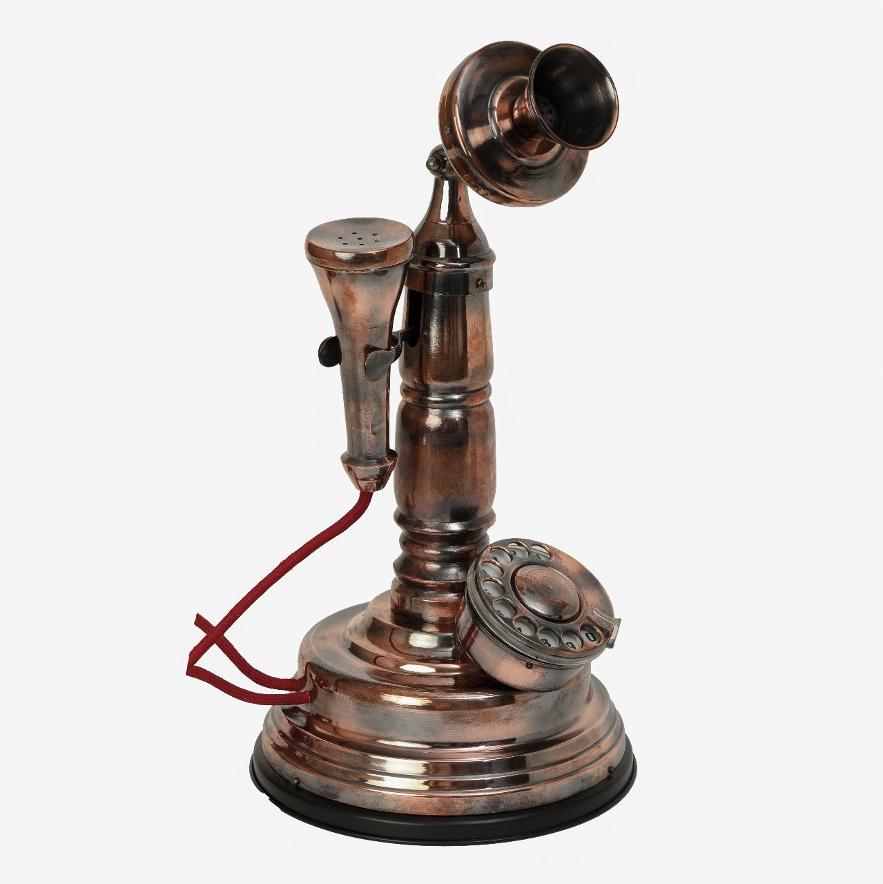 Home Decorative Copper Antique Table Top Telephone Authentic Era