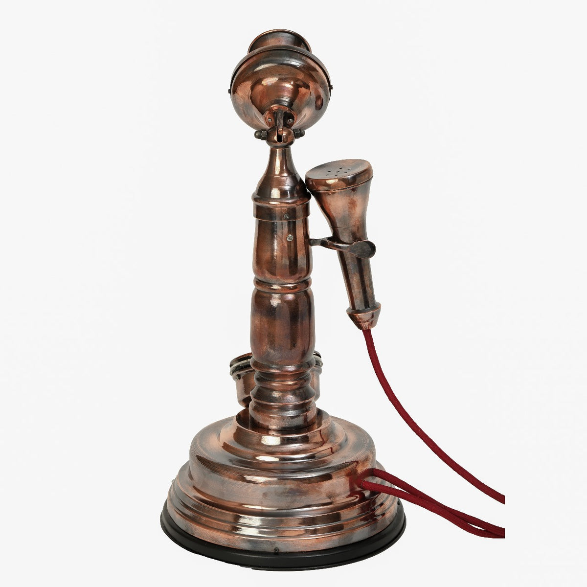 Home Decorative Copper Antique Table Top Telephone Authentic Era