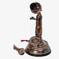 Home Decorative Copper Antique Table Top Telephone Authentic Era Decor Anitque