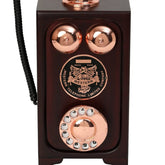 Unique Handcrafted Brass and Wood Decorative Telephone - Vintage Design -Copper Finish Decor Anitque