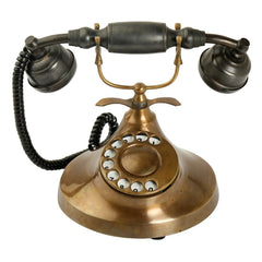 Brass Handcrafted Decorative Telephone - Elegant - Antique Finish Decor Anitque