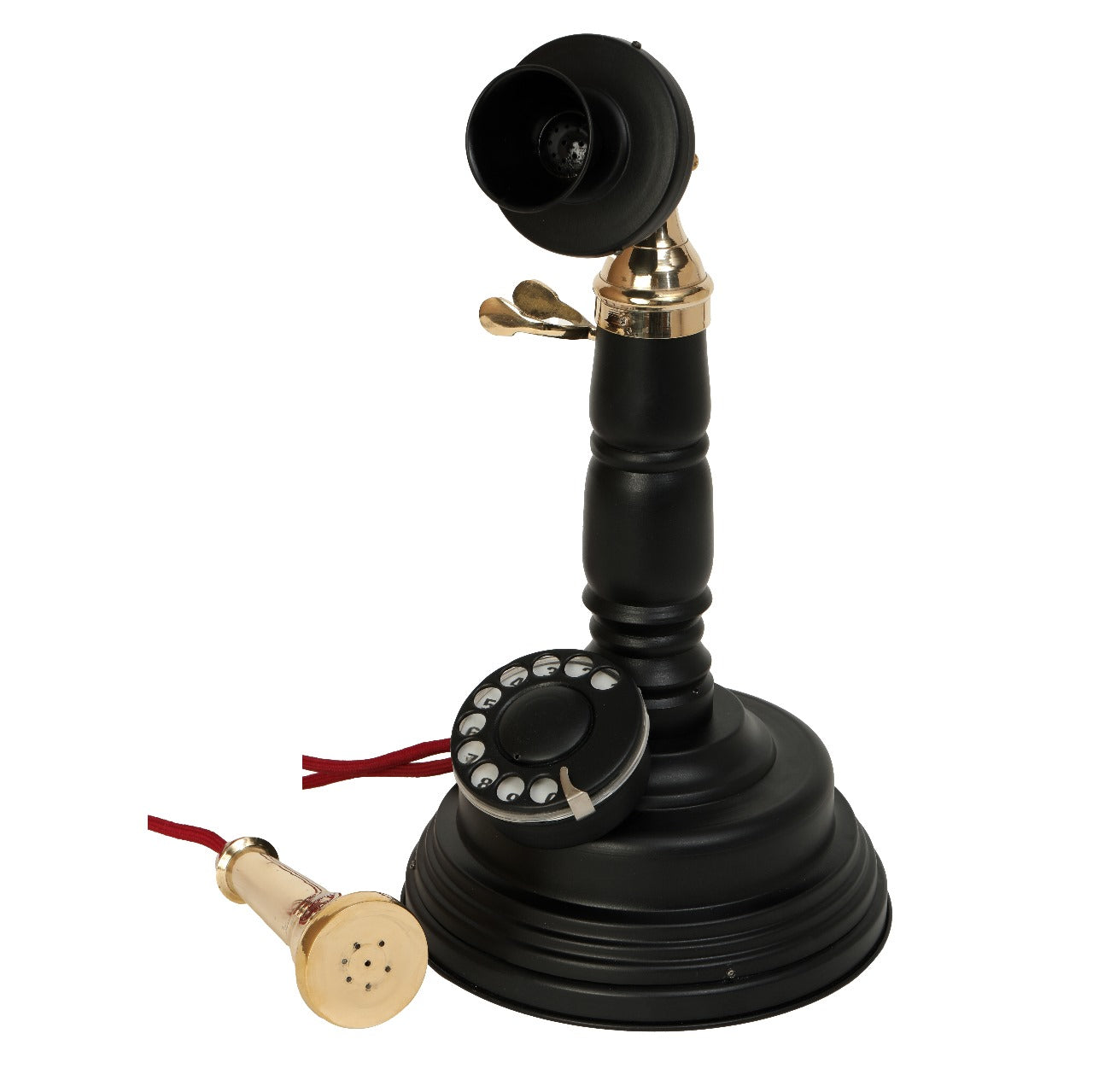 Home Decorative Shinny Brass Finish Table Top Telephone Unique Masterpiece