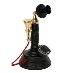 Home Decorative Shinny Brass Finish Table Top Telephone Unique Masterpiece Decor Anitque
