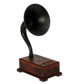 Gramophone Speaker - Black Finish Decor Anitque